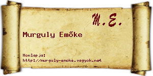 Murguly Emőke névjegykártya